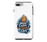 Carcasa para iPhone 7 Plus/8 Plus Diseño Keep Calm and Grill On BBQ Pitmaster