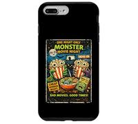 Carcasa para iPhone 7 Plus/8 Plus Diseño Película Horror Retro con Palomitas Monstruo Drive-In