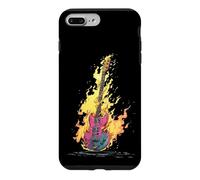 Carcasa para iPhone 7 Plus/8 Plus Disfraz de Guitarra de Llamas Coloridas para niños y niñas