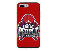 Carcasa para iPhone 7 Plus/8 Plus Divertida Cita Deportiva I Beat People with A Stick Lacrosse