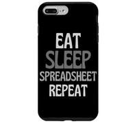 Carcasa para iPhone 7 Plus/8 Plus Divertida Hoja de cálculo Comer Dormir Hoja de cálculo Repetir