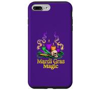 Carcasa para iPhone 7 Plus/8 Plus Divertida Magia de Mardi Gras con Cuentas de Calavera y Velas