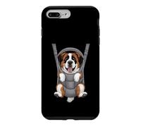 Carcasa para iPhone 7 Plus/8 Plus Divertido Cachorro de San Bernardo en un portabebés. Amante de los Perros