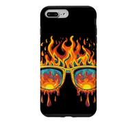 Carcasa para iPhone 7 Plus/8 Plus Divertido Disfraz de Gafas de Fuego para niños y niñas en Llamas