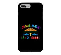 Carcasa para iPhone 7 Plus/8 Plus Divertido Jesús Matemáticas Diciendo 5 Más 2 Igual 5000