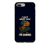 Carcasa para iPhone 7 Plus/8 Plus Divertido Jugador T-Rex, no Puedo ser Adulto Ahora, Estoy Jugando a un Lindo Dinosaurio