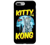 Carcasa para iPhone 7 Plus/8 Plus Divertido Kitty Kong Peluche Monstruo Gatito Gato Atigrado