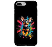 Carcasa para iPhone 7 Plus/8 Plus Divertido Perro Pinscher Miniatura Splash Art Min Pin Lovers