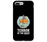 Carcasa para iPhone 7 Plus/8 Plus Divertido pez Dorado con Aleta de tiburón: Terror of The Deep