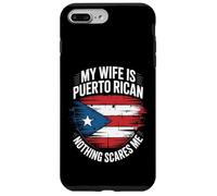 Carcasa para iPhone 7 Plus/8 Plus Divertido Puerto Rico Esposa Marido Boricua Bandera Matrimonio Humor