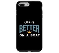 Carcasa para iPhone 7 Plus/8 Plus Divertido refrán para navegantes La Vida es Mejor en un Barco