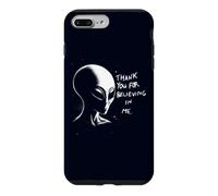 Carcasa para iPhone 7 Plus/8 Plus Divertido Sci-FI Humor OVNI Alien Gracias por Creer en Mí