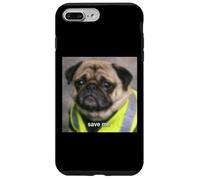Carcasa para iPhone 7 Plus/8 Plus Divertido Triste Pug Meme Tema Humor Foto Borrosa