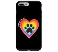 Carcasa para iPhone 7 Plus/8 Plus Do g Mom For Life, Camiseta de Pata de Perro con corazón arcoíris, Mascota Colorida