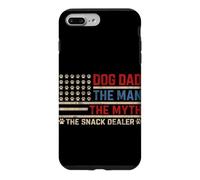Carcasa para iPhone 7 Plus/8 Plus Dog Dad The Man The Myth The Snack Dealer Bandera Estadounidense