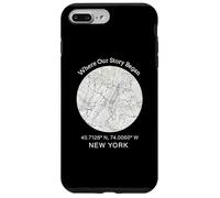Carcasa para iPhone 7 Plus/8 Plus Donde comenzó Nuestra Historia - Diseño de Mapa de la Ciudad de Nueva York