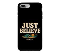 Carcasa para iPhone 7 Plus/8 Plus Don't Be Afraid Just Believe Mark 5:36 Sea Turtle Faith
