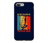 Carcasa para iPhone 7 Plus/8 Plus Don't Follow Me I Do Stupid Things Retro Windsurf
