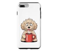 Carcasa para iPhone 7 Plus/8 Plus Doodle Coffee Club Goldendoodle Pet Lover Café y garabatos