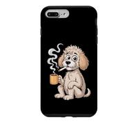 Carcasa para iPhone 7 Plus/8 Plus Doodle Coffee Club Goldendoodle Pet Lover Café y garabatos