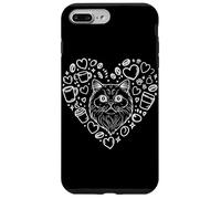 Carcasa para iPhone 7 Plus/8 Plus Drawing Art Persian Cat Coffee