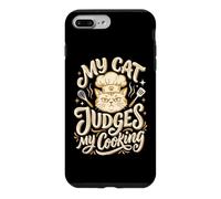Carcasa para iPhone 7 Plus/8 Plus Dueño de Gato Mi Gato jueces cocinando Amante de los Gatos Chef