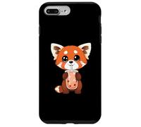 Carcasa para iPhone 7 Plus/8 Plus Dulce Panda Rojo le Gusta el té de Burbujas