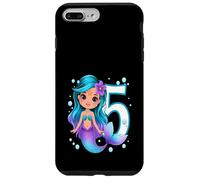 Carcasa para iPhone 7 Plus/8 Plus Dulce Sirena 5 Cumpleaños Niña Fiesta Bajo El Agua