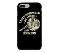 Carcasa para iPhone 7 Plus/8 Plus Easily Distracted by Music and Bourbon Skeleton