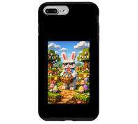 Carcasa para iPhone 7 Plus/8 Plus Easter Gamer Bunny Pixel Rabbit Gaming Niños Niños Juveniles Hombres