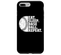 Carcasa para iPhone 7 Plus/8 Plus Eat Sleep Baseball Repeat Softball Catcher Batter Baseballer