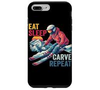 Carcasa para iPhone 7 Plus/8 Plus Eat Sleep Carve Repeat - Ski Driver Sunset Ski Design