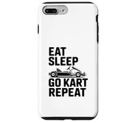 Carcasa para iPhone 7 Plus/8 Plus Eat Sleep Go Kart Repeat Divertido Ventilador de Carreras