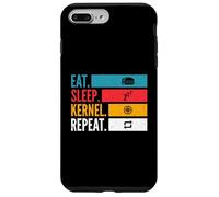 Carcasa para iPhone 7 Plus/8 Plus Eat Sleep Kernel Repeat Linux Coder Git Hacker de código Abierto