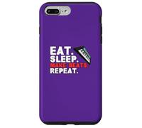 Carcasa para iPhone 7 Plus/8 Plus Eat Sleep Make Beats Repeat - Productor de Audio Divertido