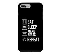 Carcasa para iPhone 7 Plus/8 Plus Eat Sleep Make Beats Repeat - Productor Musical Hip Hop