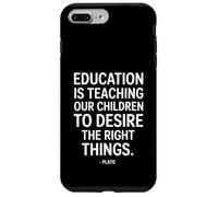 Carcasa para iPhone 7 Plus/8 Plus Education is Teaching Platón con Texto en alemán de un filósofo