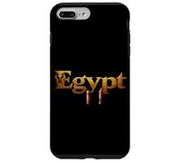 Carcasa para iPhone 7 Plus/8 Plus Egipto Pirámides Oro Tipografía Diseño Vintage para Hombres Niñas
