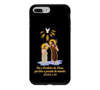 Carcasa para iPhone 7 Plus/8 Plus EIS o Cordeiro de Deus Joao 1:29. Versión Portuguesa