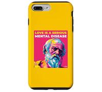 Carcasa para iPhone 7 Plus/8 Plus El Amor es una Enfermedad Mental Palabras de sabiduría de Platón Estilo de Arte Pop