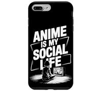 Carcasa para iPhone 7 Plus/8 Plus El Anime es mi Vida Social, Divertido diseño de Cultura Otaku para fanáticos de Japón