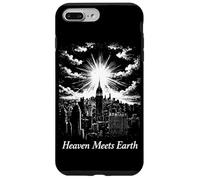 Carcasa para iPhone 7 Plus/8 Plus El Cielo se Encuentra con la Tierra Fe Cristiana Jesús Adoración Hijo de Dios