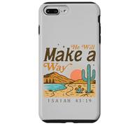 Carcasa para iPhone 7 Plus/8 Plus Él hará un Camino - Isaías 43:19 Retro Desert Christian