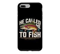 Carcasa para iPhone 7 Plus/8 Plus Él me llamó a Pescar Mateo 4:19 Fe de Pesca