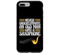 Carcasa para iPhone 7 Plus/8 Plus El saxofonista Nunca subestima a un Anciano con un saxofón