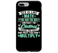 Carcasa para iPhone 7 Plus/8 Plus El Sexo es como Las matemáticas Sucio Papá Chiste Divertido Matemático Travieso