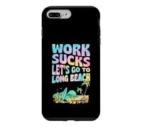 Carcasa para iPhone 7 Plus/8 Plus El Trabajo apesta Vamos a IR a Long Beach California Floral Surf