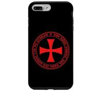 Carcasa para iPhone 7 Plus/8 Plus Emblema de Cruz de Caballeros templarios | Christianity Black