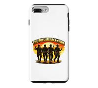 Carcasa para iPhone 7 Plus/8 Plus Emblema de reunión de The Boys Are Back in Town Brotherhood Divertido