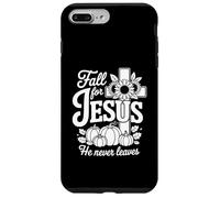 Carcasa para iPhone 7 Plus/8 Plus Enamorarse de Jesús Él Nunca Deja Cristiana Fe Cruz Calab